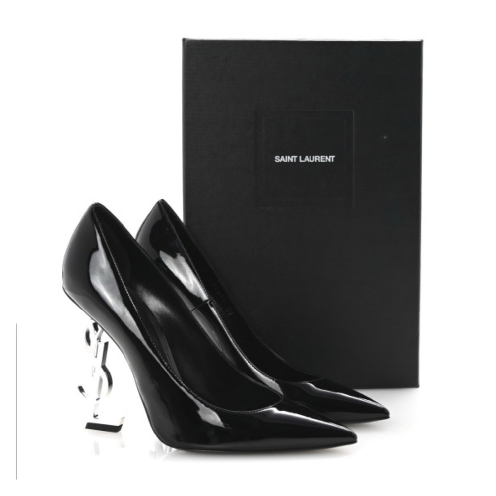 YSL Black Patent Leather Pumps